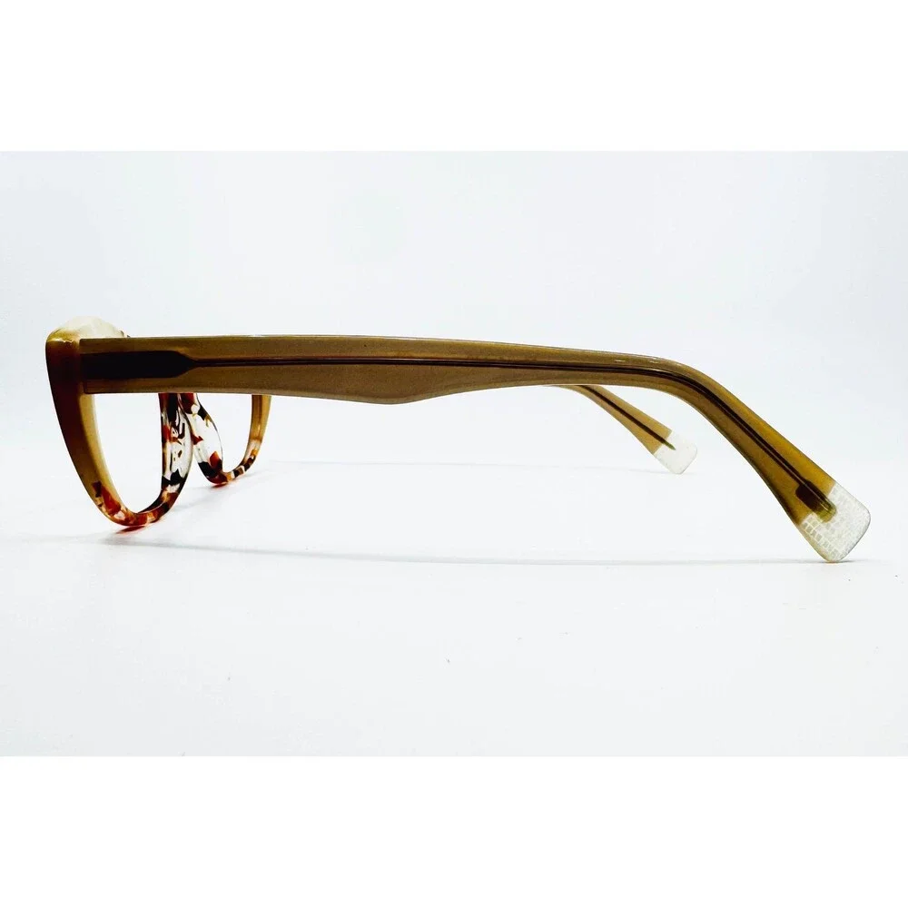 SEE Eyeglasses Womens Brown Tortoise Cat Eye Frames Italy 55-15-140